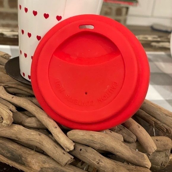 “LOVE” & Hearts Ceramic Double Wall Insulated Travel Mug - Picture 3 of 5